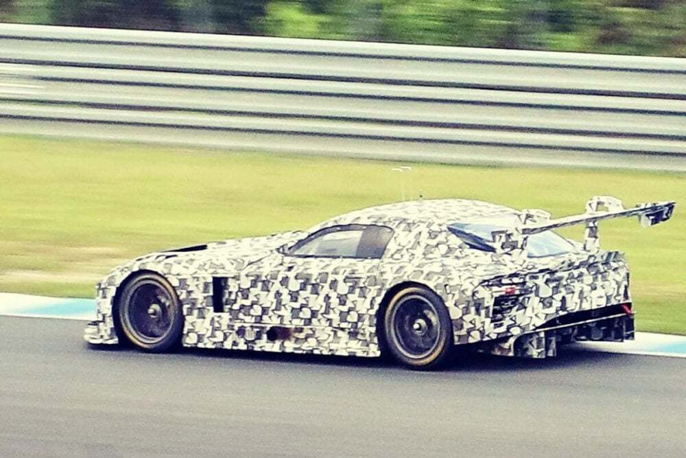 『GR GT3 Concept』実車テストカーもてぎに登場！“戦うレクサス”の顔つきに