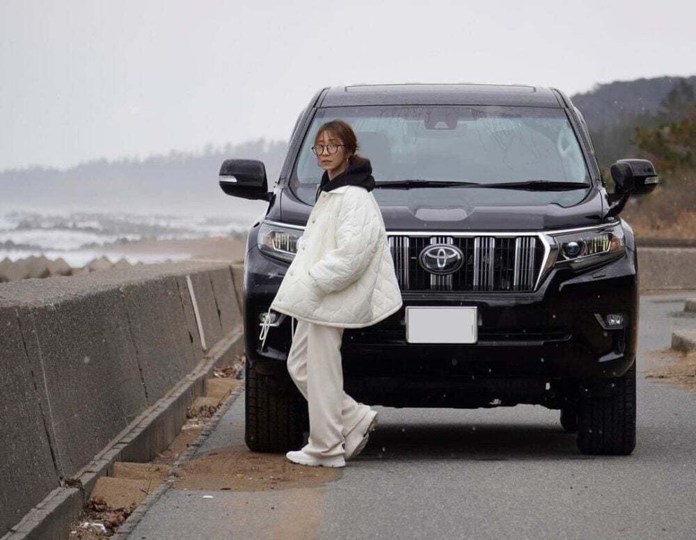 ゴルフ好きママの愛車は…大きさとカッコよさがお気に入りのランクルプラド♪10代から四駆に乗りたくて…♡