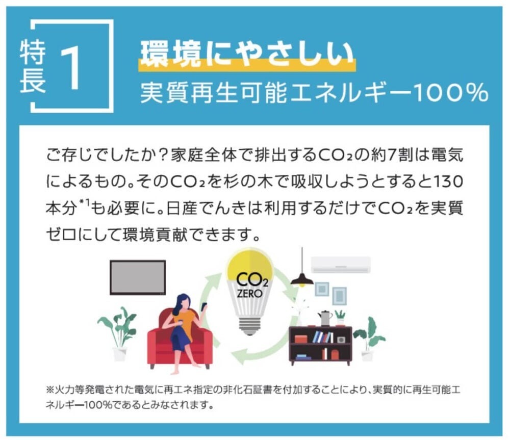 日産が一般家庭向けの電気販売事業「日産でんき」を開始！実質再エネ100%を実現、神奈川県で先行販売