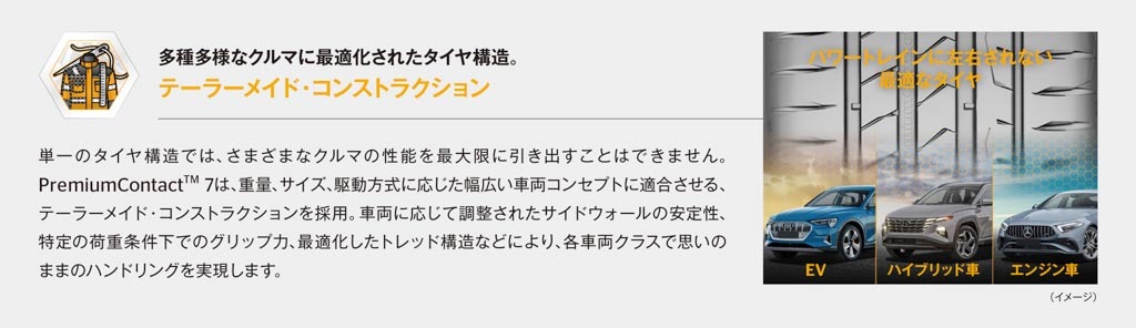 最大限の安全性と上質なドライビングを追求！ コンチネンタルタイヤ、コンフォートタイヤ「プレミアム・コンタクト・セブン」を発売