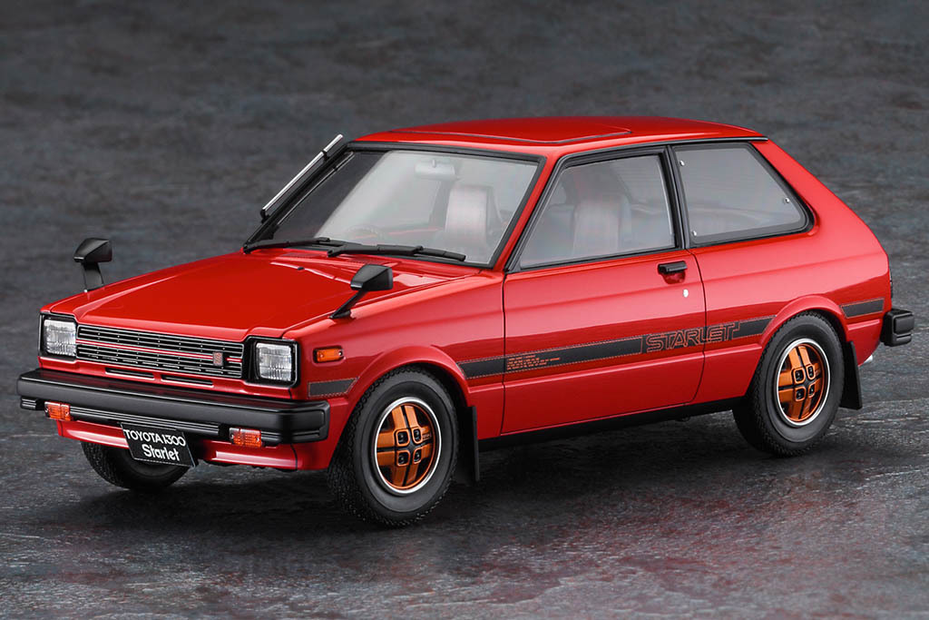 ついにKP61がキット化！ハセガワから「二代目スターレット」のプラモデルが11月発売！【CARSMEET モデルカー倶楽部】