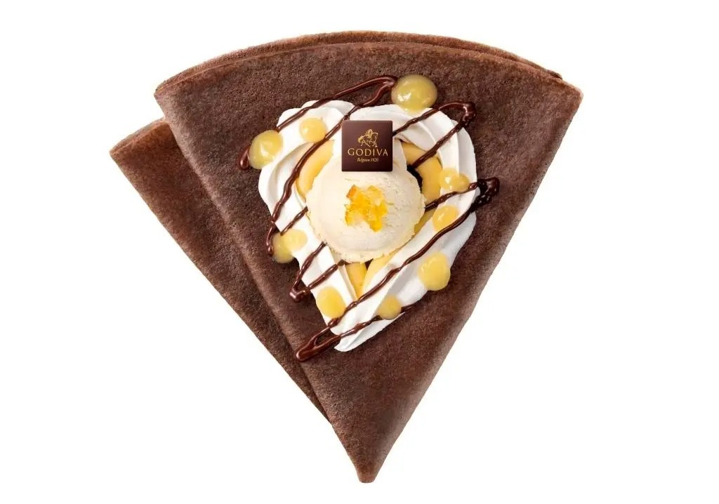 ゴディバのチョコレートを使用したプレミアムなクレープに爽やかな味わいのシーズナルフレーバーが登場!「クレープ レモンチョコレートアイスクリーム」