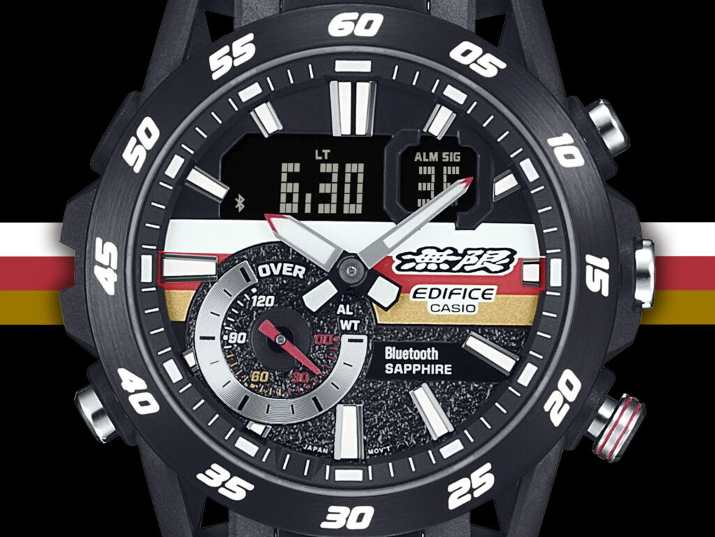 「無限」創立50周年記念、“EDIFICE”の初コラボレーションウオッチ「ECB-40MU」発売