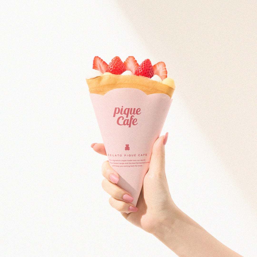 【gelato pique cafe(ジェラート ピケ カフェ)】“Strawberry - Sweet＆Sour” 新食感！ストロベリーミルフィーユクレープと爽やかなストロベリーソーダが販売開始