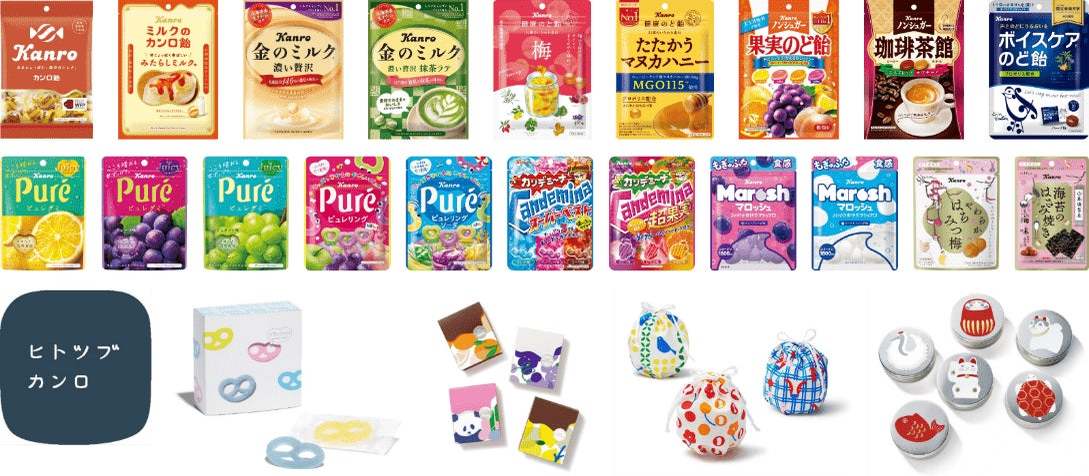 よりジューシーに、美味しさアップ！心弾む各味5色のパッケージ　カンロ「ピュレグミ レモン・グレープ・マスカット」リニューアル