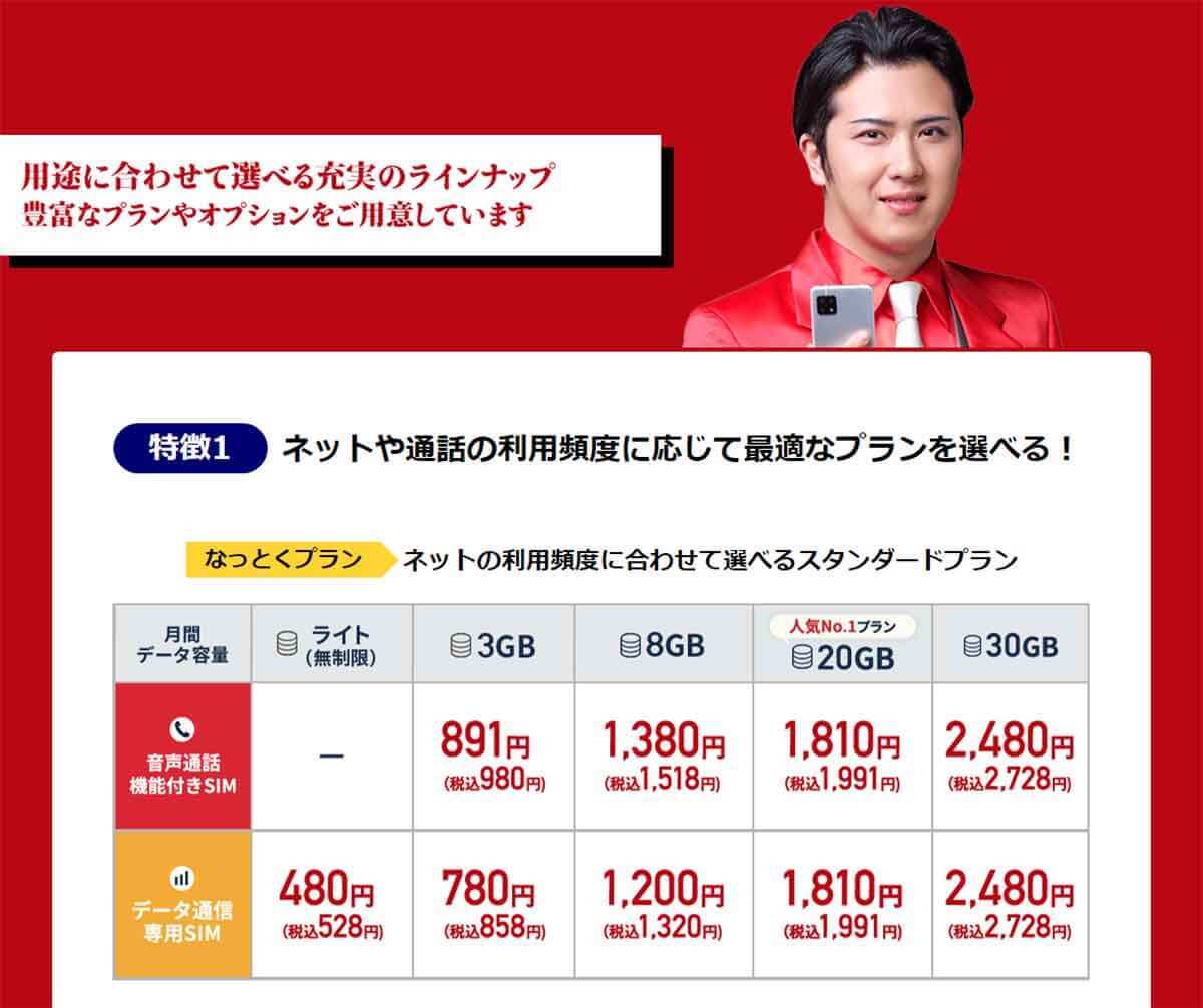 月20GB以上で選ぶ格安SIMランキング【2023年6月最新版】