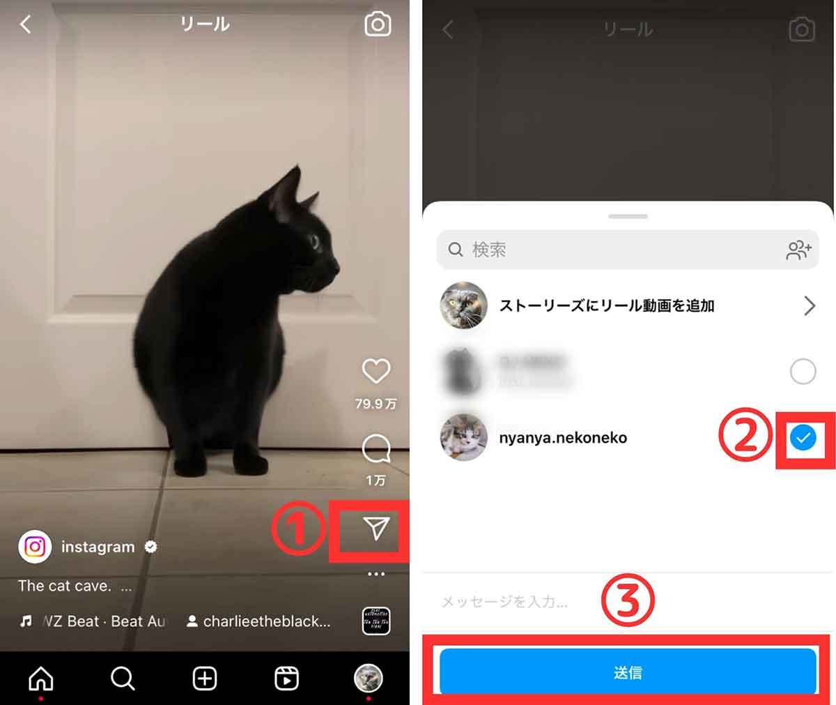 【徹底ガイド】Instagramの「共有（シェア）」はどのボタン？操作方法/使い方