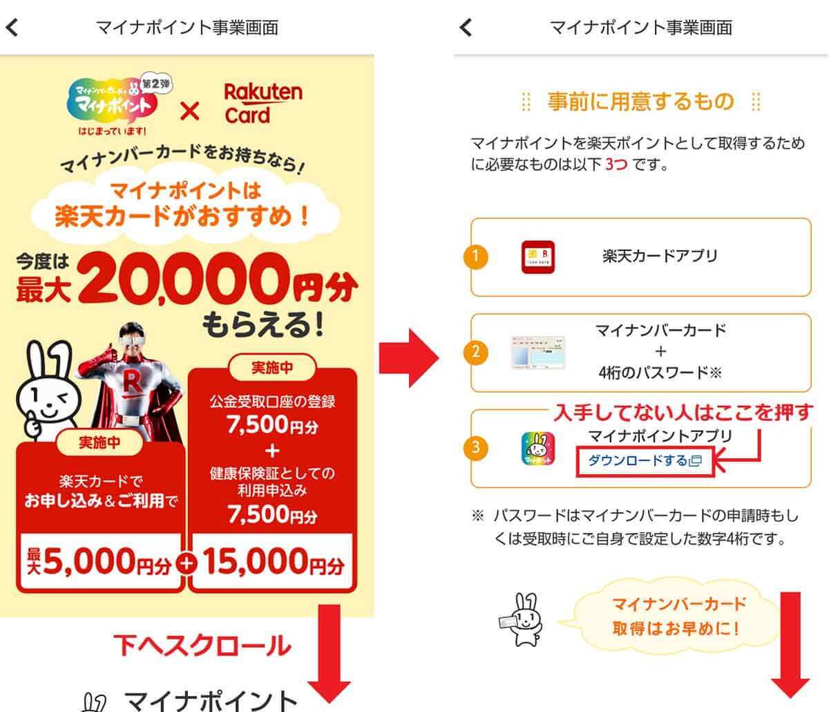 マイナポイント第2弾「楽天カード」でポイント受取申込をする方法 – 健康保険証と公金受取口座分