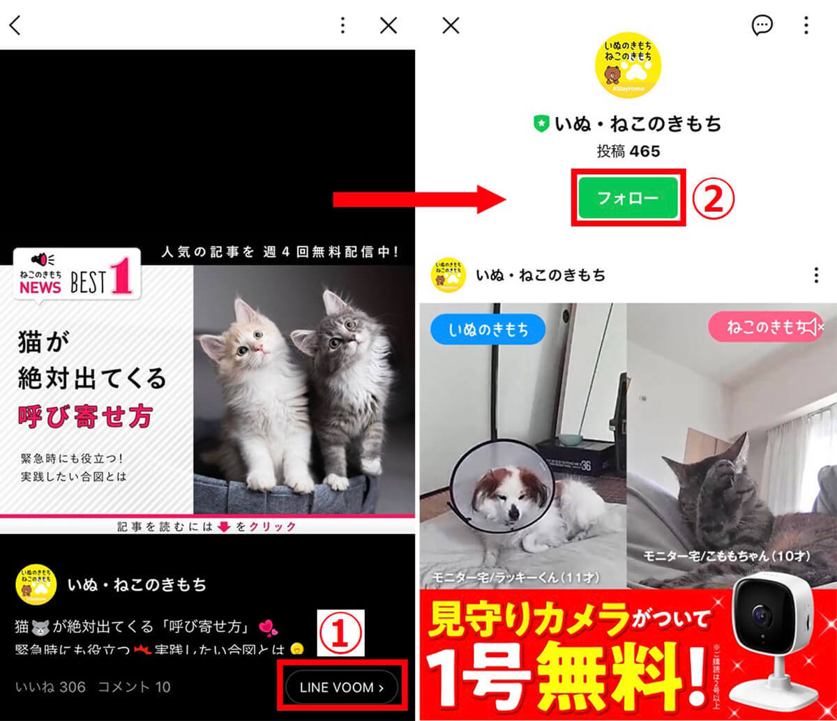 LINE VOOMの「フォロー」機能の使い方 – フォローのやり方/解除方法を画像付き解説