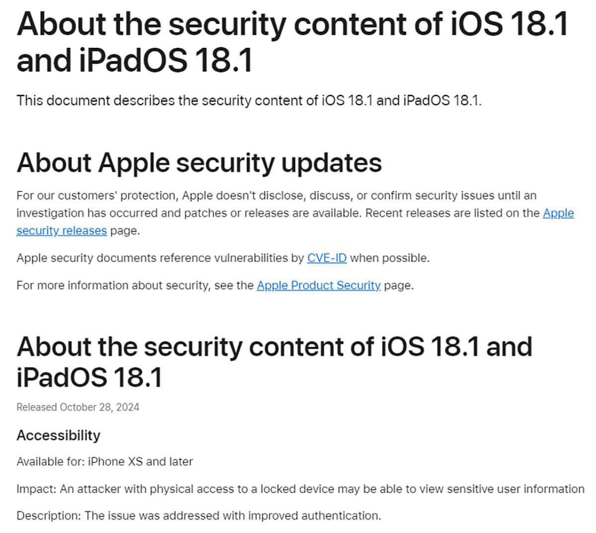 iPhoneの「iOS18.1」がリリース − iPhone 16のカメラコントロール機能を強化！