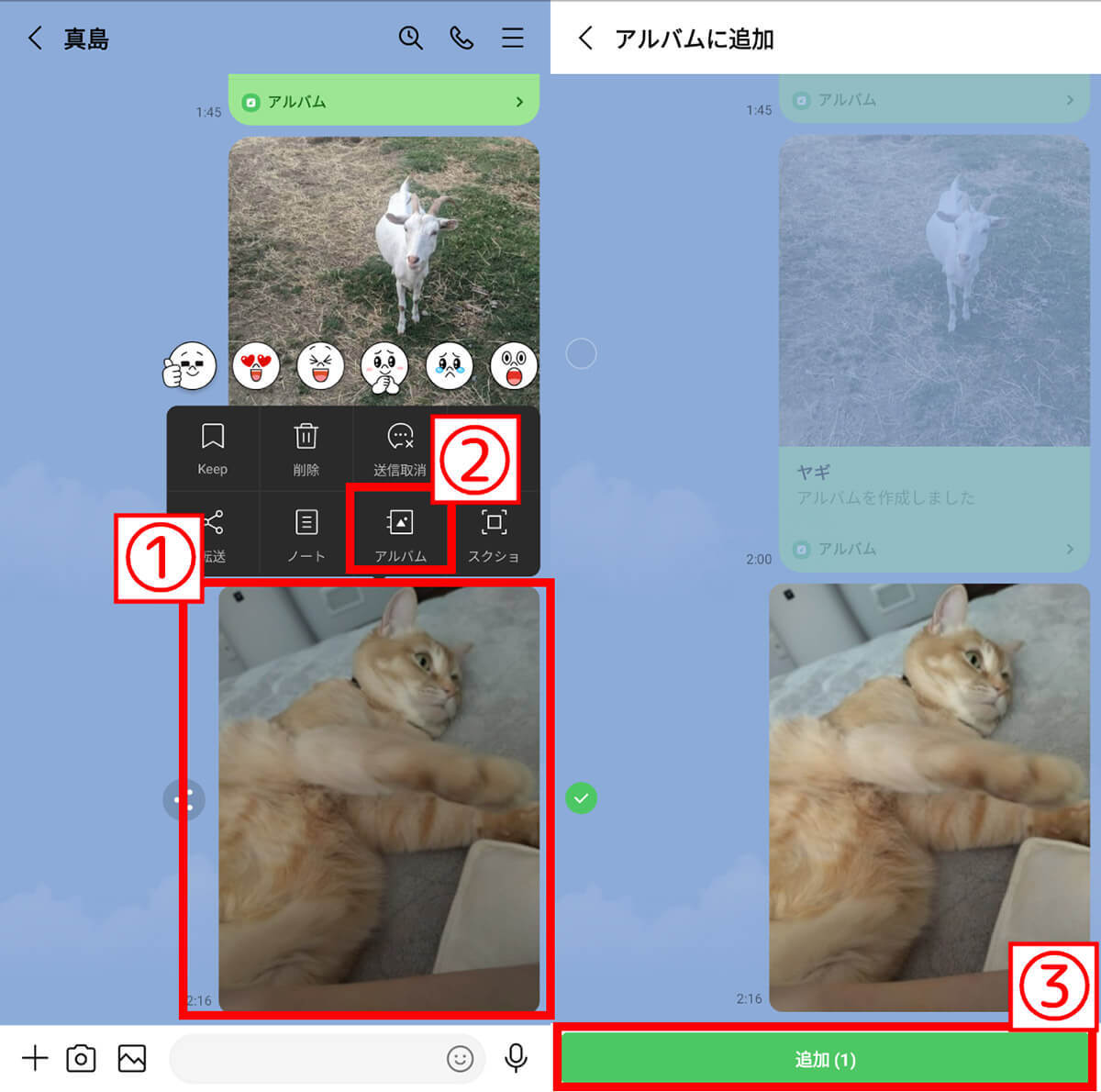 LINE「アルバム」の作り方と写真の追加方法・削除方法：転送したいときの対処法も