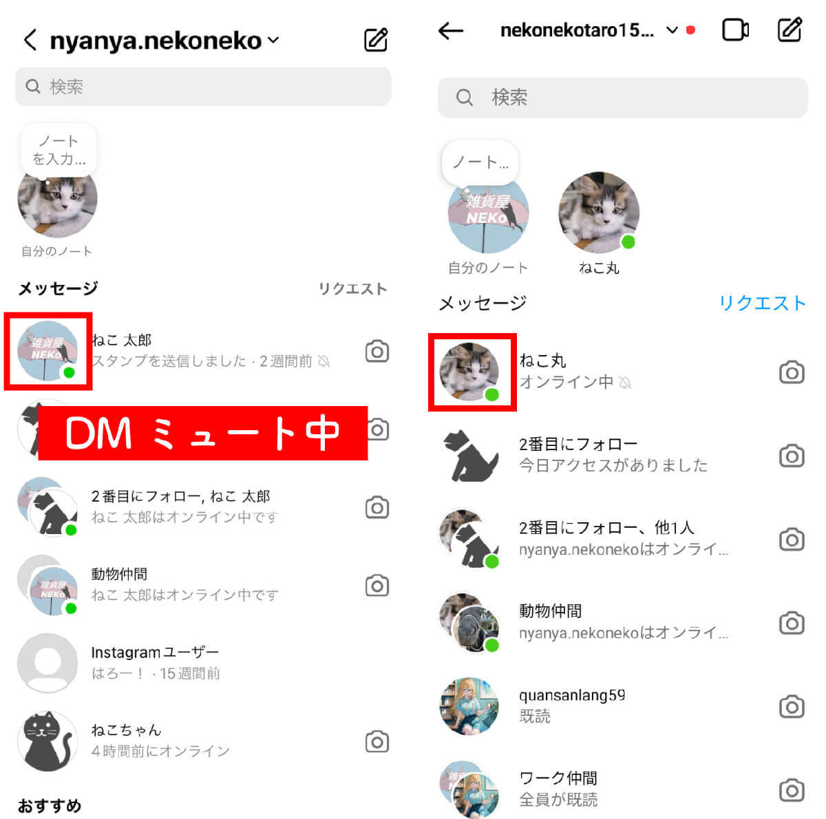 インスタのオンライン中が筒抜け!「緑の丸」を非表示にする方法は?