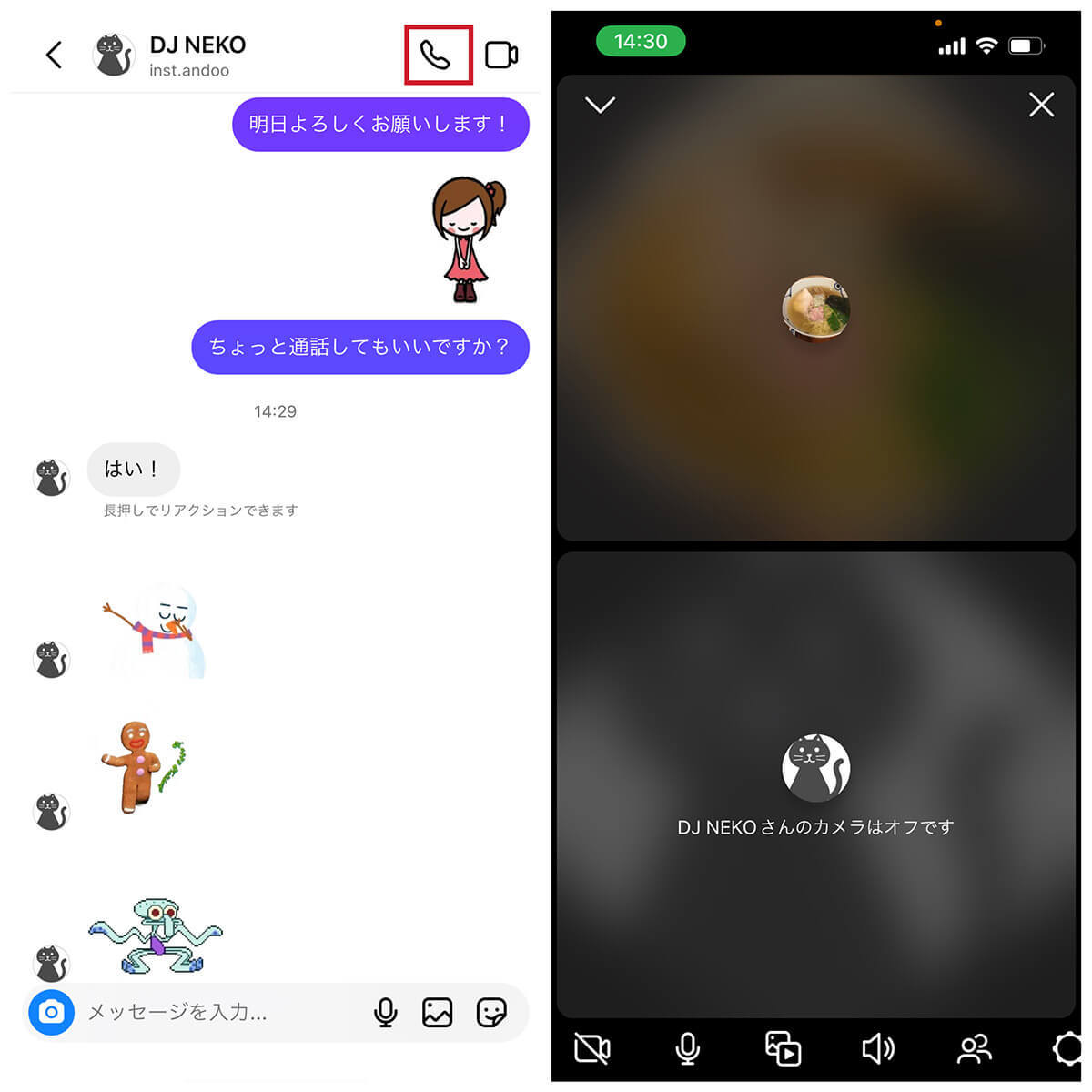 【Instagram】DMの「電話マーク」の意味は？電話のかけ方と「通話は無料か」解説