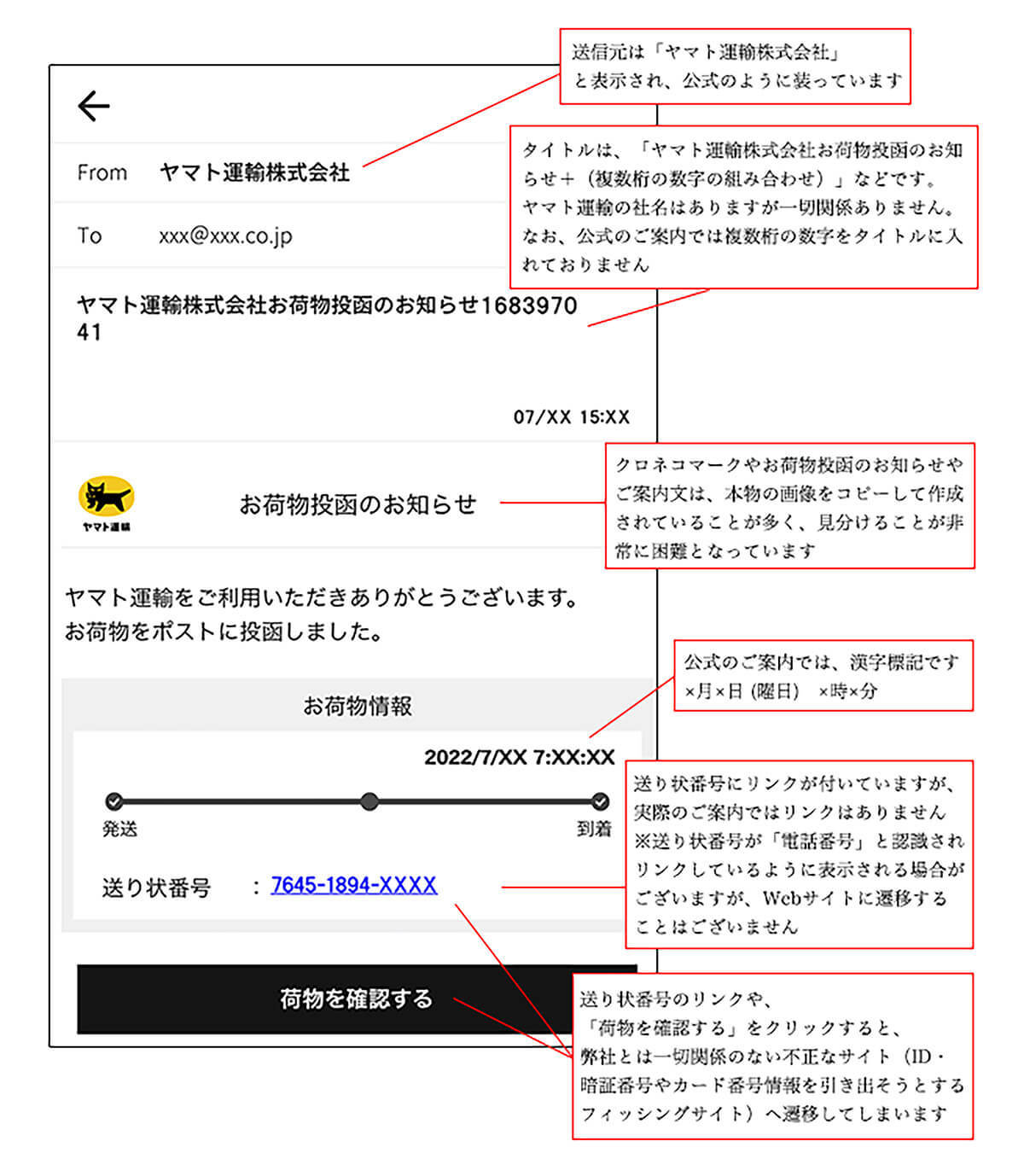 ヤマト運輸、「なりすましサイト」へ誘導する迷惑メールや電話への注意を呼びかける