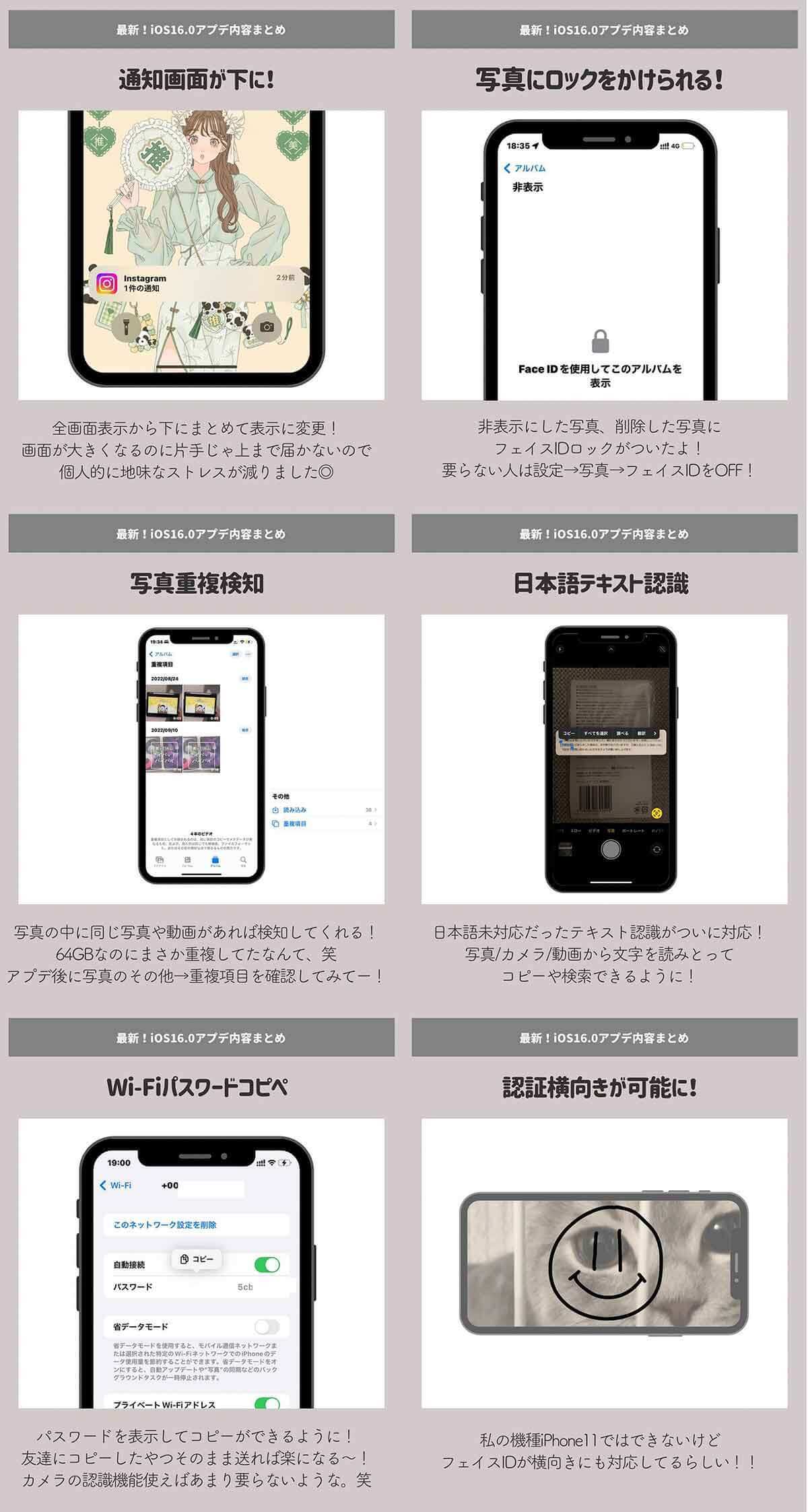 まだまだある「iOS 16」新機能内容まとめ – Face IDが横向き対応など