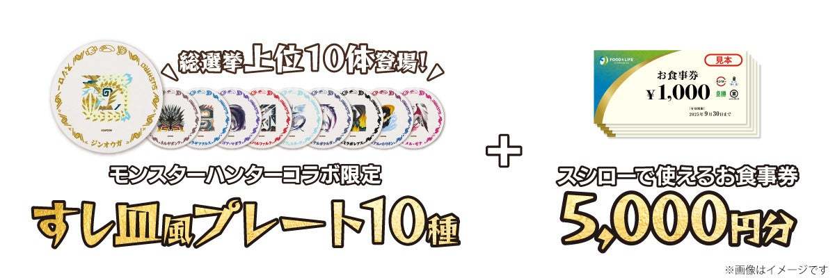 「スシローで一皿いこうぜ！G」　スシロー×「モンスターハンター」コラボレーション第二弾が2月12日(水)よりスタート！