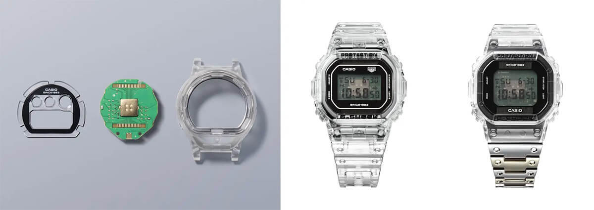 カシオ、透明になった「G-SHOCK」が話題 – スケルトン素材でチャレンジ精神を表す