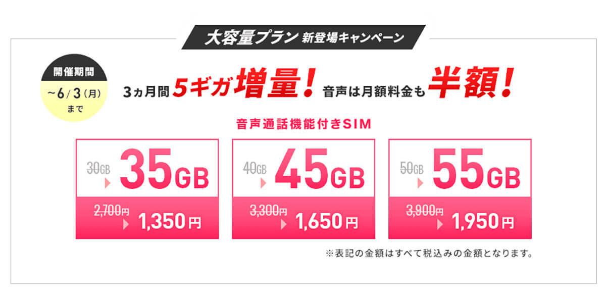 格安SIMキャンペーンまとめ【2024年5月号】IIJmio、イオンモバイル、NUROモバイルなど