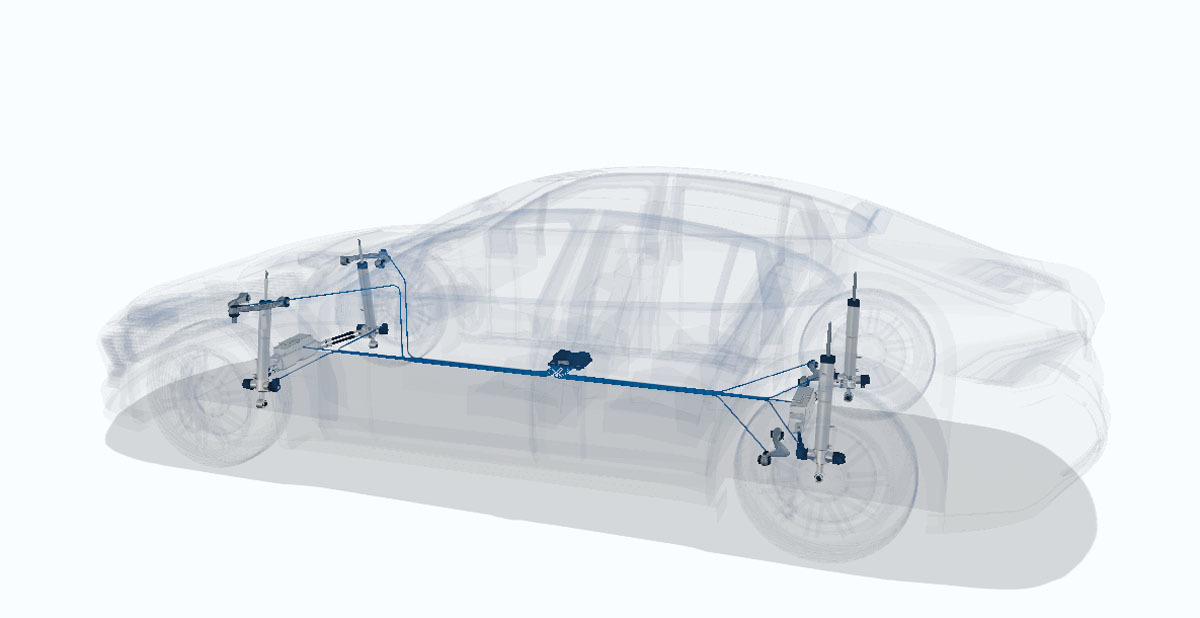 ZF CDCの進化版　sMOTION アクティブシャシー・ダンパーは車体を水平に維持できる画期的システム