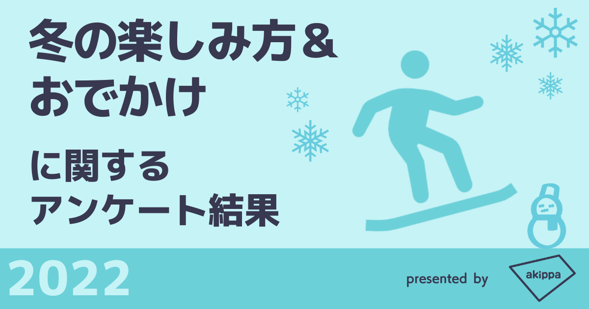 【データ】冬の楽しみ方＆おでかけに関する調査結果