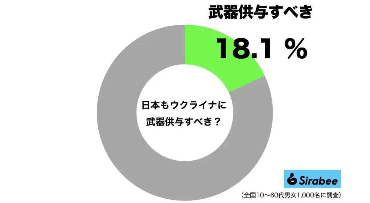 日本もウクライナに武器供与すべき？　若年男性だけはなぜか…