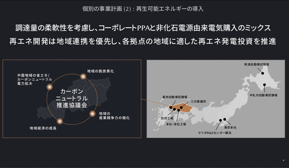 マツダ　カーボンニュートラルに向けてのロードマップを発表
