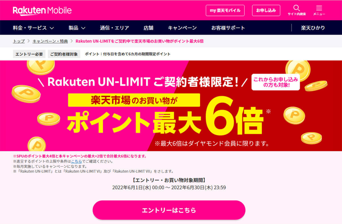 楽天モバイル「楽天市場」でのポイント最大6倍キャンペーン、本当にお得なのか検証してみた