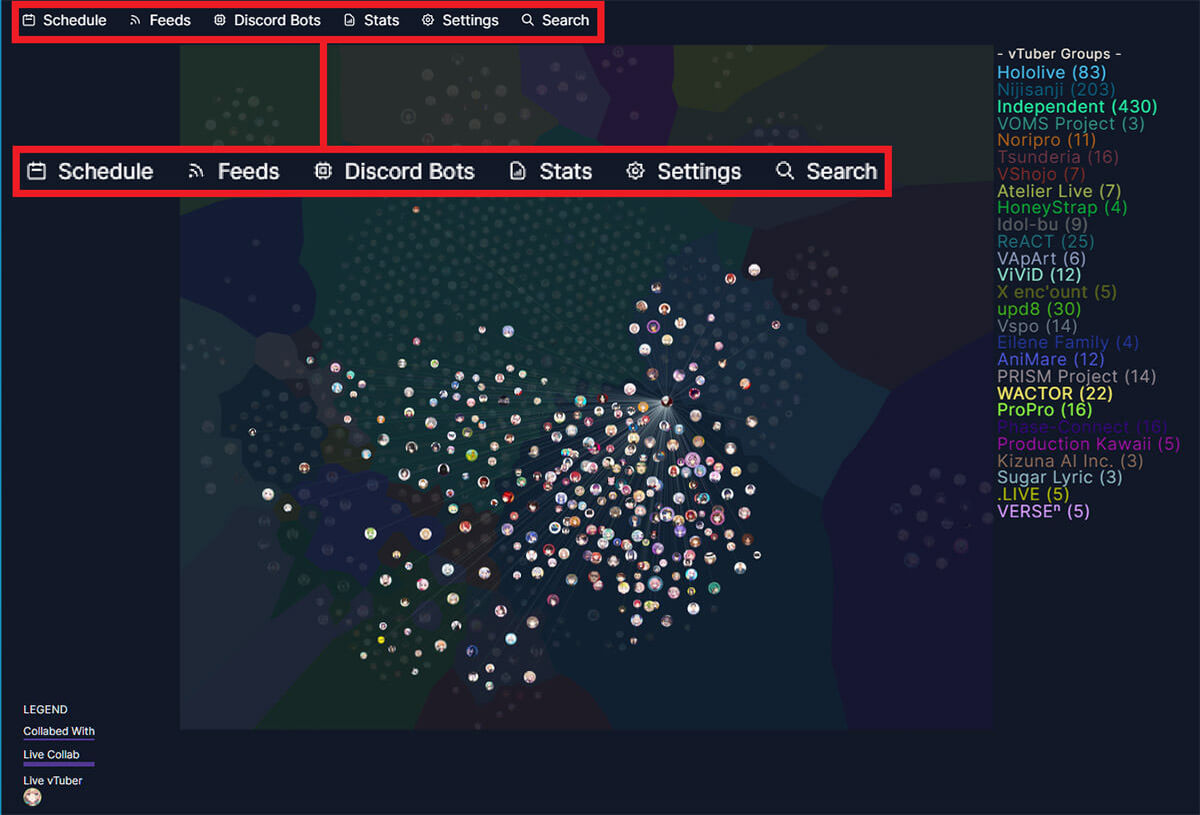 VTuberの“コラボ”状況が一発で分かる「VTuber Collab Map」が便利すぎる！