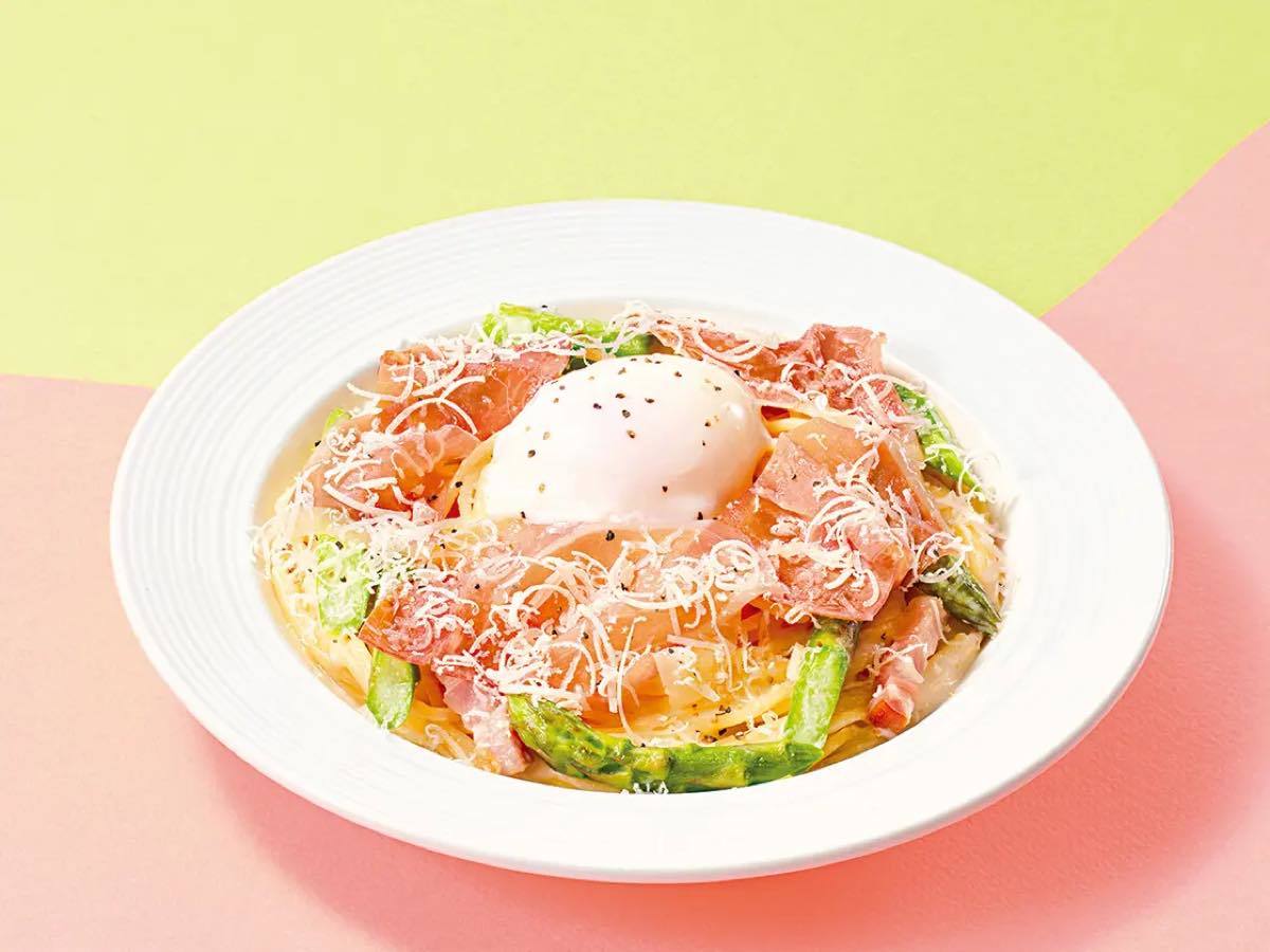【ココス】シャキシャキ食感の“アスパラ”が主役の4月フェア ココスから春らしさ全開のパスタとハンバーグが新登場!