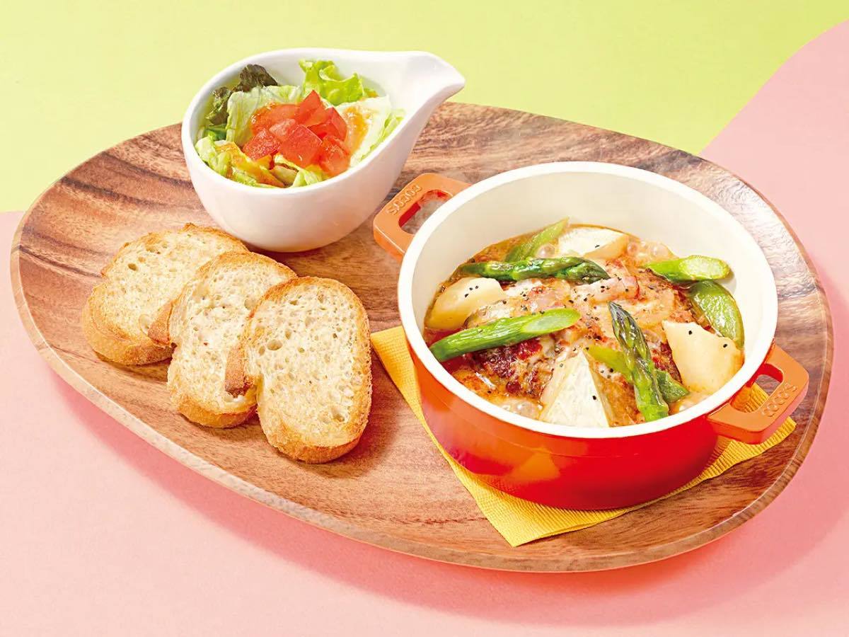 【ココス】シャキシャキ食感の“アスパラ”が主役の4月フェア ココスから春らしさ全開のパスタとハンバーグが新登場!