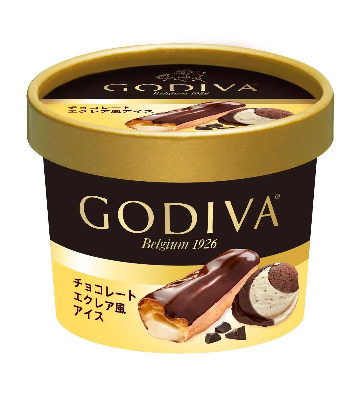 カップで楽しめるエクレア風味のアイスクリーム！ゴディバ カップアイス「チョコレートエクレア風アイス」