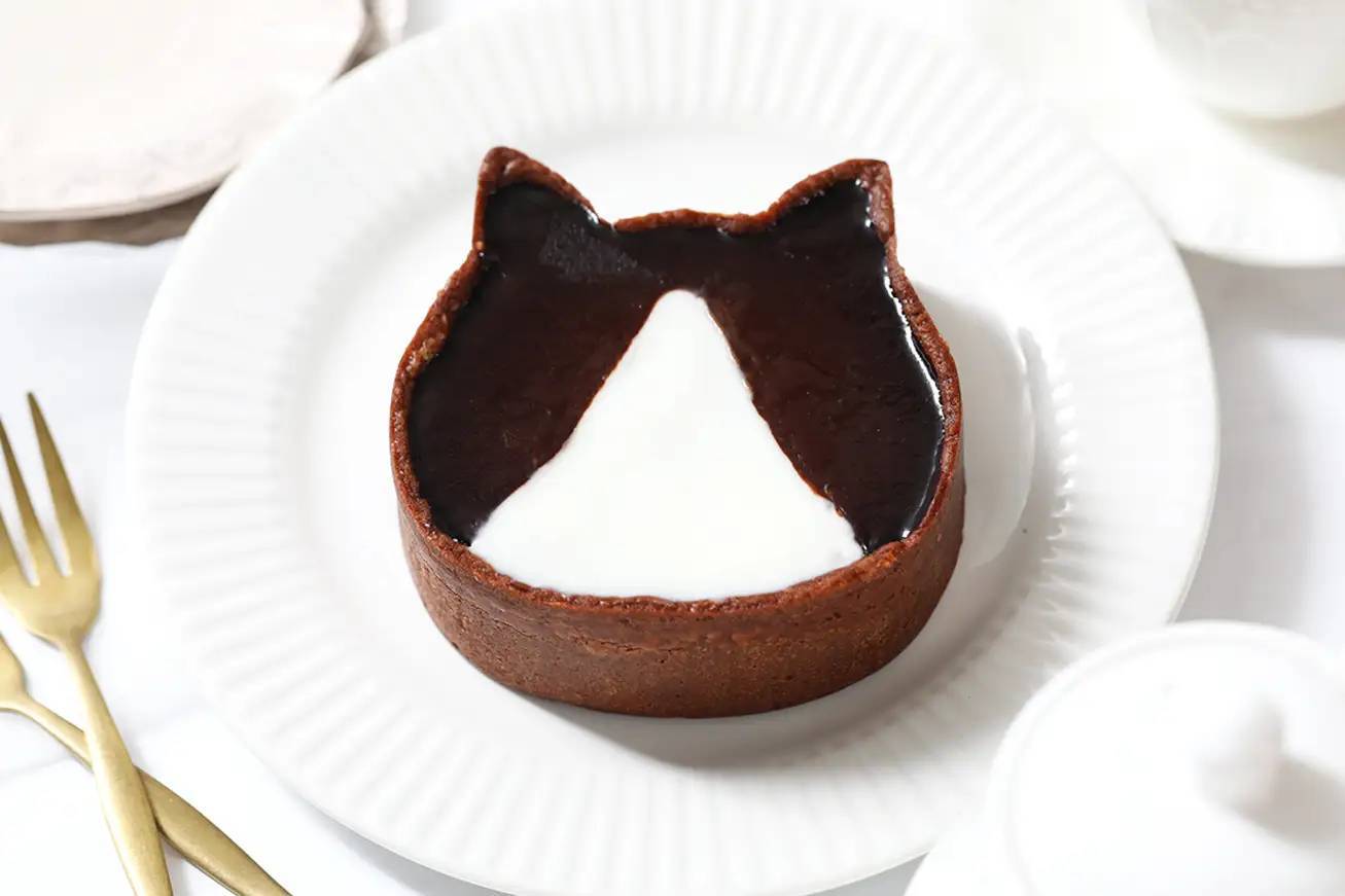 「ねこねこ」のチーズケーキに新しい仲間「はちわれ」が期間限定で登場『はちわれ〜チョコレートチーズタルト〜』が10月16日（月）より店舗およびオンラインストアで新発売