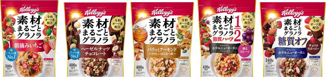 「素材まるごとグラノラ」シリーズから、こだわりのプレミアムラインが新登場 「素材まるごとグラノラPREMIUM 全粒穀物100%(※1)」9月4日（月）より新発売！