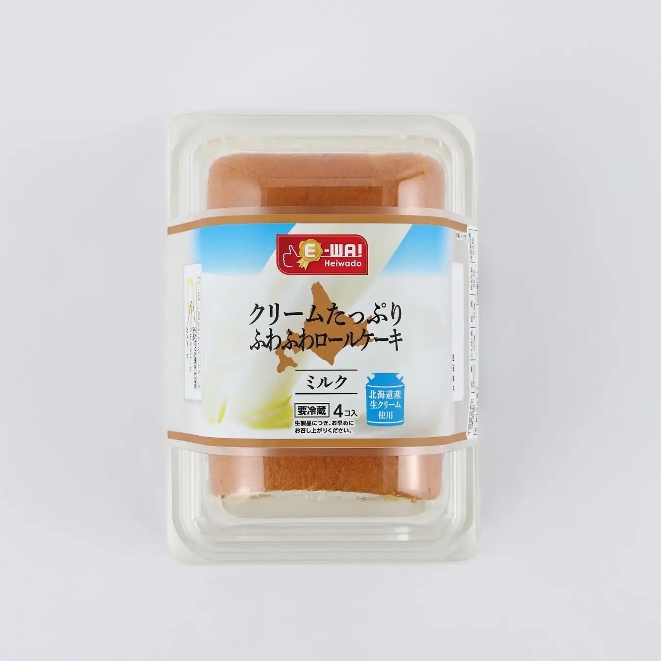 【平和堂】こだわりブランドE-WA!新商品! E-WA! クリームたっぷりふわふわロールケーキ