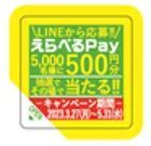 えらべるＰａｙ５,０００名様に５００円分抽選でその場で当たる!! プレゼントキャンペーン