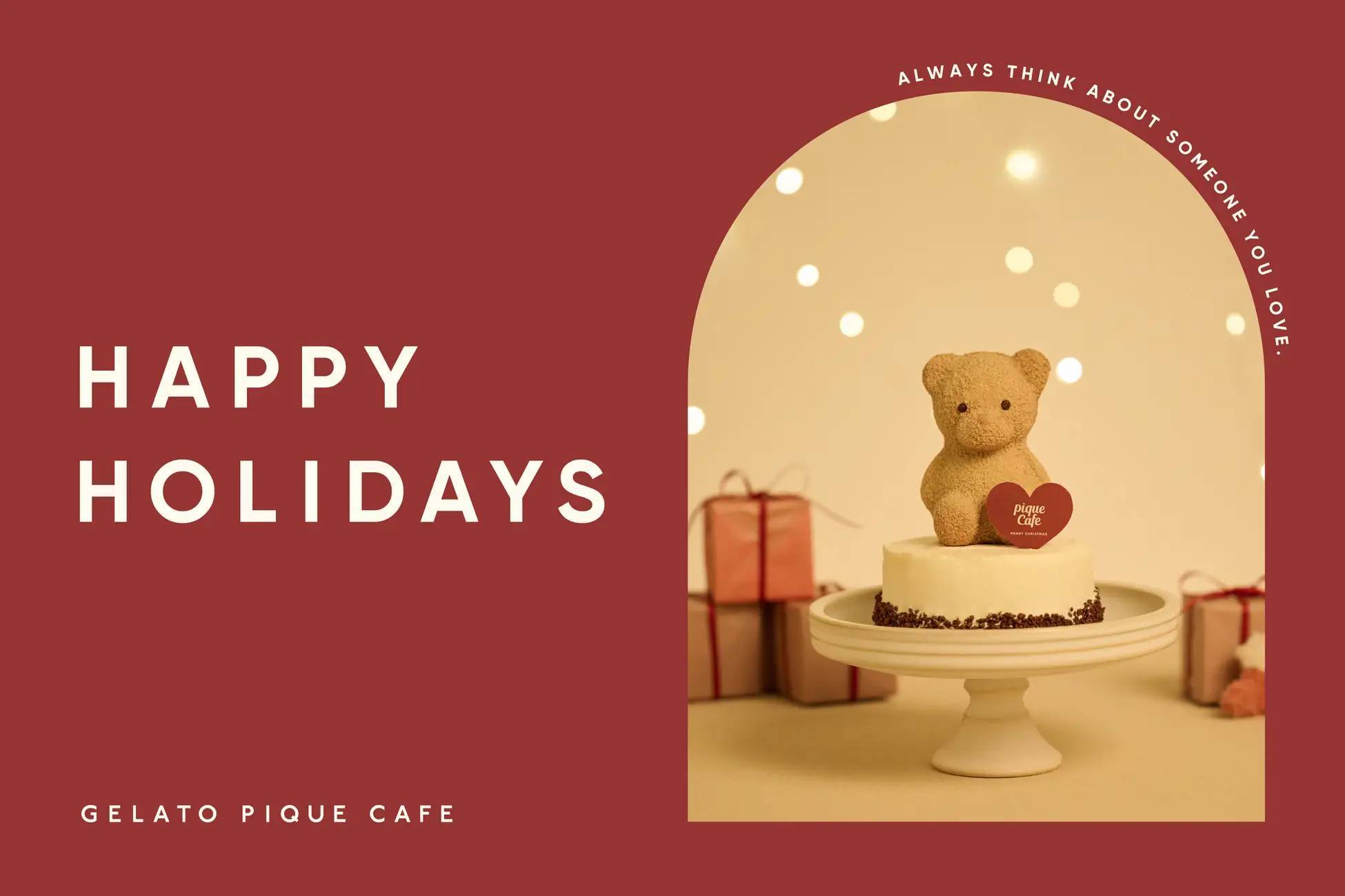 【gelato pique cafe(ジェラート ピケ カフェ)】HAPPY HOLIDAYS