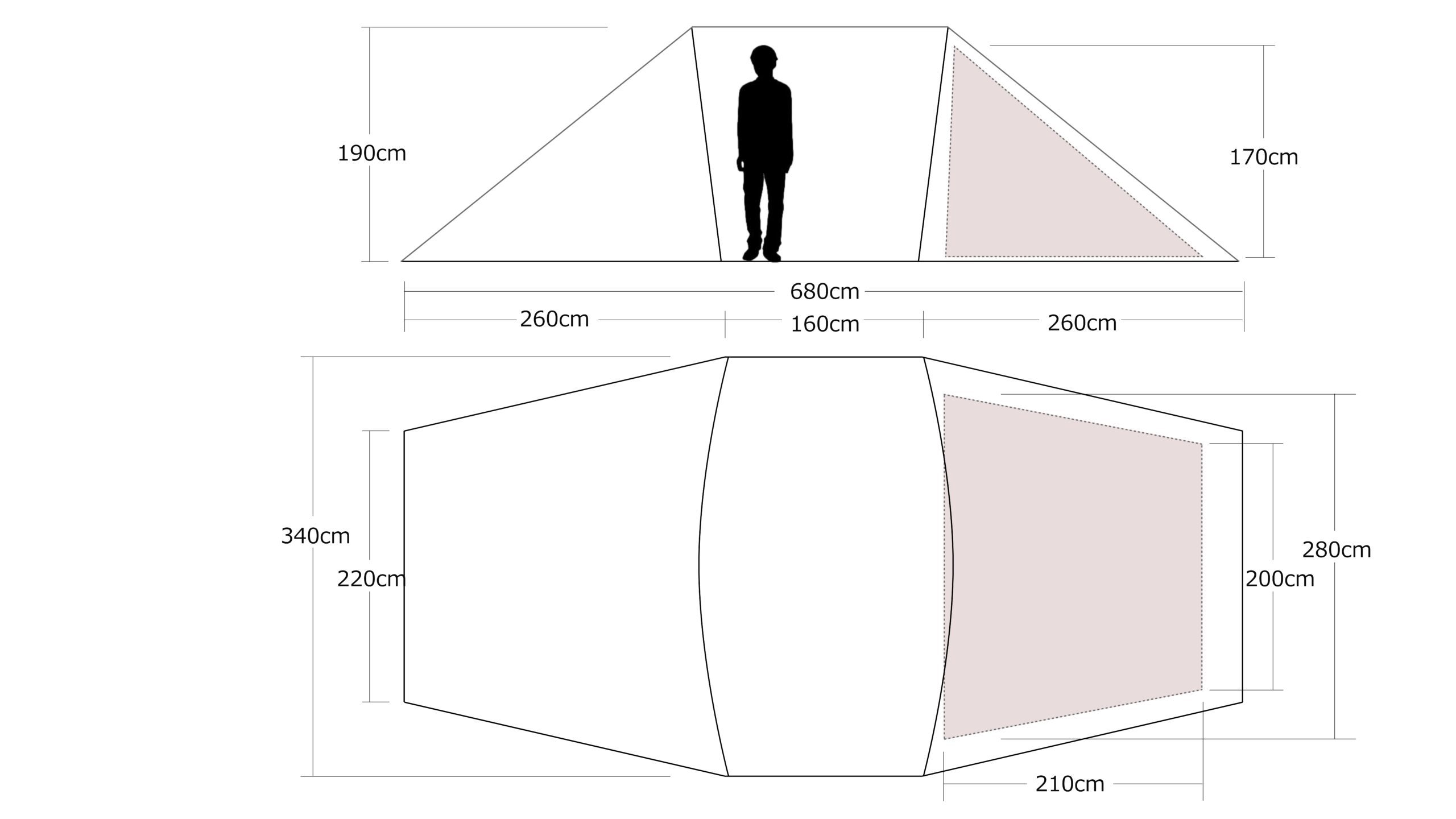 簡単設営・撤収なのに本格派！M.W.Mの2ルームエアーテント【READY Tent -Airvan-】