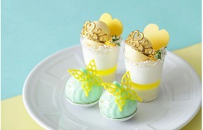 黄色と緑色のバイカラーが最高にキュート！レモンとメロンの風味が爽やかな「プリンセスバイカラーアフタヌーンティー～Lemon Yellow＆Melon Green～」販売