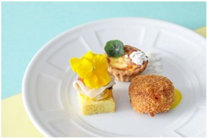 黄色と緑色のバイカラーが最高にキュート！レモンとメロンの風味が爽やかな「プリンセスバイカラーアフタヌーンティー～Lemon Yellow＆Melon Green～」販売