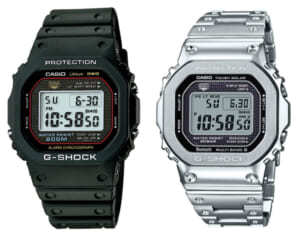 【速報、G-SHOCK（Gショック）の新作4機種はカラフルな色に注目】“G-SHOCK”初号機を受け継ぐ“GMW-B5000”と八角形ベゼルが特徴の“GM-B2100”がベース