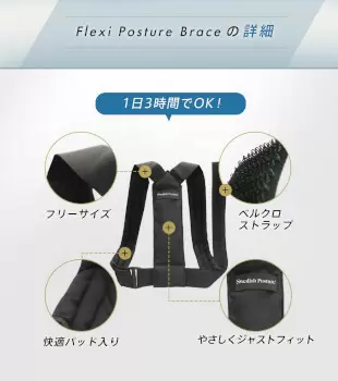 無意識に姿勢が補正できるサポーター「Flexi Posture Brace」が人気！　GREEN FUNDINGで支援額965％を達成