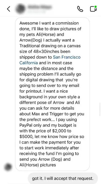 Instagramでイラストレーターを狙った詐欺が発生中 海外アカウントとのPayPalを使った取引に要注意