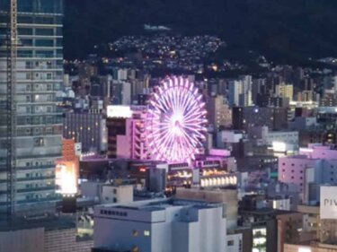 夜景を見下ろす、すすきの近くの観覧車「ノリア」