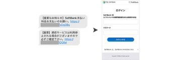 ソフトバンクを語るフィッシングが増加、詐欺メール画面例を公開