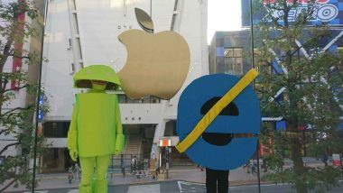 擬人化ＩＥ「アップルストア、かっこいいね、憧れるねぇ。」ツイートに目撃情報、相次ぐ