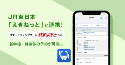 ヴァル研究所、スマホ版「駅すぱあと」とJR東日本の「えきねっと」が連携