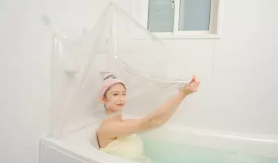 自宅の風呂で本格サウナ！簡単設置の「お風呂で発汗 サウナドーム」