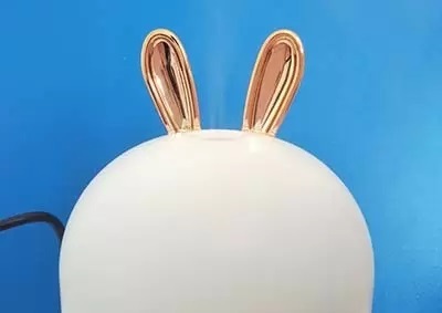 ダイソーで見つけた! かわいいウサギの耳の加湿器を使ってみた