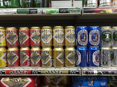 ニューカレドニアのビール、マンタ VS ナンバーワン