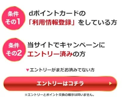 ポイント交換でdポイント15％増量、3月1日開始　事前エントリー受付中！